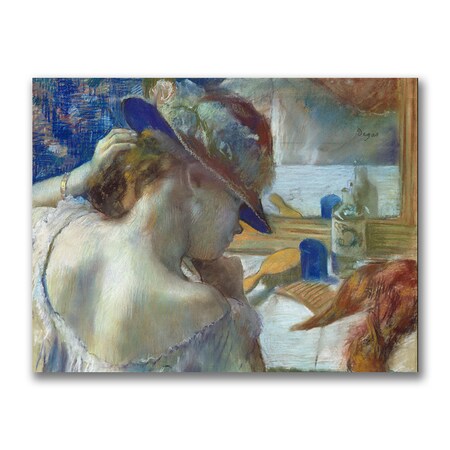 Edgar Degas 'In Front Of The Mirror' Canvas Art,18x24